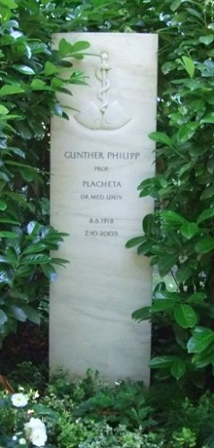 Grabstelle von Gunther Philipp auf dem Kölner "Melaten-Friedhof" (Lit. D); Copyright Wilfried Paqu