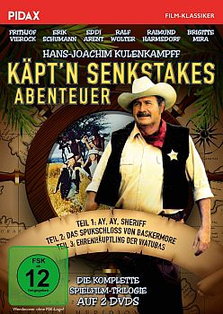 "Kptn Senkstakes Abenteuer": Abbildung DVD-Cover mit freundlicher Gehehmigung von "Pidax Film", welche die Produktion im Januar 2019 auf DVD herausbrachte.