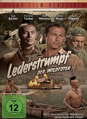 DVD-Cover: Lederstrumpf: Der Wildtter; Abbildung DVD-Cover mit freundlicher Genehmigung von "Pidax Film", welche den Klassiker Anfang September 2011 auf DVD herausbrachte.