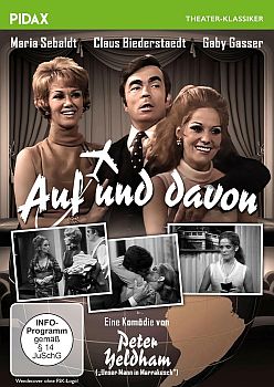 "Auf und davon": Abbildung DVD-Cover mit freundlicher Genehmigung von Pidax Film, welche die Kom�die Anfang M�rz 2026 auf DVD herausbrachte.
