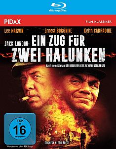 "Ein Zug für zwei Halunken"; Abbildung DVD-Cover mit freundlicher Genehmigung von Pidax-Film, welche die Produktion im Oktober 2016 auf DVD herausbrachte.