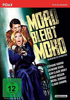 "Mord bleibt Mord"3) (1972, "Un meurtre est un meurtre"): Regie: R: Etienne Prier; Abbildung DVD-Cover mit freundlicherGenehmigung von "Pidax Film", welche den Psycho-Thriller Anfang Mai 2020 auf DVD herausbrachte.