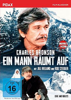 "Ein Mann räumt auf": Abbildung DVD-Cover mit freundlicher Genehmigung von Pidax Film, welche den Action-Thriller am 07.08.2025 auf DVD herausbrachte.