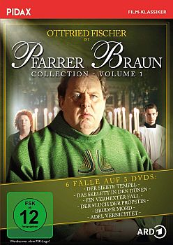 "Pfarrer Braun": "Adel vernichtet"; Abbildung DVD-Cover mit freundlicher Genehmigung von Pidax Film, welche erste sechs Folgen (Vol. 1) der Krimireihe Mitte Januar 2021 auf DVD herausbrachte.