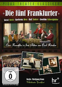 "Die f�nf Frankfurter": Abbildung DVD-Cover mit freundlicher Genehmigung von "Pidax Film", welche das Lustspiel Ende Juni�2013 auf DVD herausbrachte