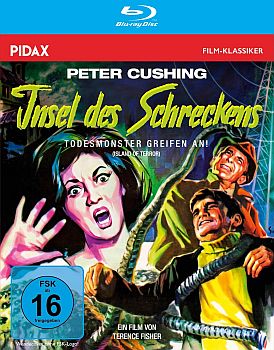 "Insel des Schreckens": Abbildung DVD-Cover mit freundlicher Genehmigung von Pidax Film, welche den Grusel-Schocker im November 2024 auf DVD herausbrachte.