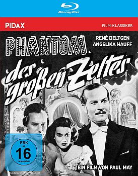 "Phantom des großen Zeltes": Abbildung DVD-Cover mit freundlicher Genehmigung von Pidax Film, welche den Krimi am 20. August 2026 auf DVD herausbrachte.