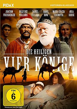 "Der vierte Knig"/"Die heiligen vier Knige": Abbildung DVD-Cover mit freundlicher Genehmigung von Pidax Film, welche die Abenteuergeschichte am 17. Oktober 2024 auf DVD herausbrachte.