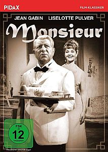 "Monsieur": Abbildung DVD-Cover mit freundlicher Genehmigung von Pidax-Film, welche die Komödie Mitte November 2020 auf DVD herausbrachte.