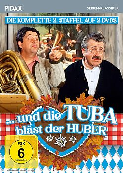 "��und die Tuba bl�st �der Huber" (Staffel 2): Abbildung DVD-Cover mit freundlicher Genehmigung von Pidax Film, welche die 2. Staffel der Serie am 4. Juni 2026 auf DVD herausbrachte.