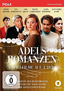 "Adelsromanzen": Abbildung DVD-Cover mit freundlicher Genehmigung von Pidax Film, welche die die komplette 3-teilige Filmreihe Ende September 2020 auf DVD herausbrachte.