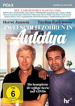 "Zwei Schlitzohren in Antalya": Abbildung DVD-Cover mit freundlicher Genehmigung von Pidax Film, welche die Serie auf DVD herausbrachte; Verffentlichung: 20.02.2025