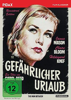 "Gefährlicher Urlaub": Abbildung DVD-Cover mit freundlicher Genehmigung von Pidax Film, welche den Agententhriller im April 2025 auf DVD herausbrachte.