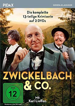 "Zwickelbach & Co.": Abbildung DVD-Cover mit freundlicher Genehmigung von Pidax-Film, welche die Krimiserie am 15. August 2024 auf DVD herausbrachte.