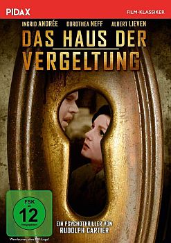 "Das Haus der Vergeltung": Abbildung DVD-Cover mit freundlicher Genehmigung von Pidax-Film, welche den Krimi am 21.06.2019 auf DVD herausbrachte.