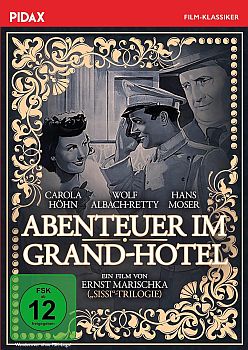 "Abenteuer im Grandhotel": Abbildung DVD-Cover mit freundlicher Genehmigung von Pidax-Film, welche die Komdie Ende April 2024 auf DVD herausbrachte.