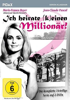 "Ich heirate (k)einen Millionär": Abbildung DVD-Cover mit freundlicher Genehmigung  von Pidax Film, welche die Serie Ende April 2019  auf DVD herausbrachte.