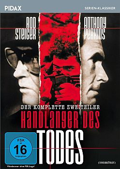 "Handlanger des Todes": Abbildung DVD-Cover mit freundlicher Genehmigung von Pidax Film, welche die Produktion im April 2025 auf DVD herausbrachte.