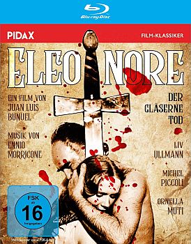 "EleonoreDer glserne Tod": Abbildung DVD-Cover mit freundlicher Genehmigung von Pidax-Film, welche den Star-besetzten Gothic-Horrorfilm von Juan Luis Buuel (Regie) am 13. September 2023 auf DVD herausbrachte 