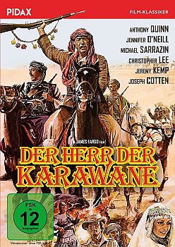 "Der Herr der Karawane" (1978, "Caravans"): Abbildung DVD-Cover mit freundlicher Genehmigung von Pidax-Film, welche das Abenteuer Anfang April 2022 auf DVD herausbrachte.