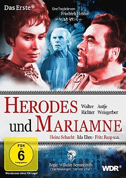 "Herodes und Mariamne":  DVD-Cover mit freundlicher Genehmigung  von Pidax-Film, welche die WDR-Produktion  am 25. Oktober 2013 auf DVD herausbrachte.
