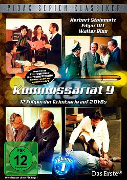 "Kommissariat 9"_ Abbildung DVD-Cover mit freundlicher Genehmigung von Pidax-Film, welche die 1. Staffel der Serie am Ende Februar 2014 auf DVD herausbrachte.