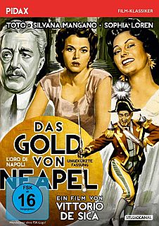 "Das Gold von Neapel": Abbildung DVD-Cover mit freundlicher Genehmigung von Pidax-Film, welche den Film am 8. Mai 2020 auf DVD herausbrachte.