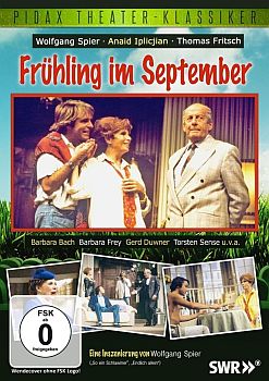 "Frühling im September": Abbildung DVD-Cover mit freundlicher Genehmigung von Pidax-Film, welche die Komödie am 28.02.2014 auf DVD herausbrachte.