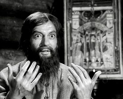 "Rasputin": Szenenfoto mit Herbert Stass als der legendre Rasputin; mit freundlicherGenehmigung von "Pidax Film", welche den Zweiteiler Mitte Mai 2024 auf DVD herausbrachte.