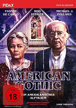 "American Gothic": Abbildung DVD-Cover mit freundlicher Genehmigung von Pidax-Film, welche den Horrorfilm Ende Mai 2022 auf DVD herausbrachte.