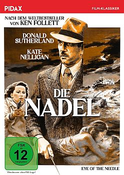  "Die Nadel": Abbildung DVD-Cover mit freundlicher Genehmigung von Pidax Film, welche den Spionagethriller am 17. Oktober 2024 auf DVD herausbrachte.