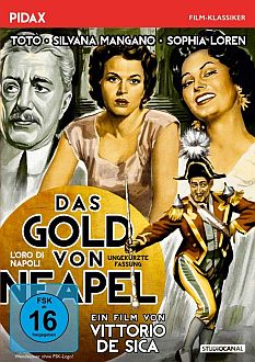 "Das Gold von Neapel": Abbildung DVD-Cover mit freundlicher Genehmigung von Pidax Film, welche den Film am 8. Mai 2020 auf DVD herausbrachte.