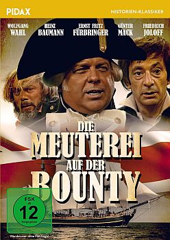"Die Meuterei auf der Bounty": Abbildung DVD-Cover mit freundlicher Genehmigung von Pidax Film, welche das Dokumentarspiel am 11. September 2025 auf DVD herausbrachte.