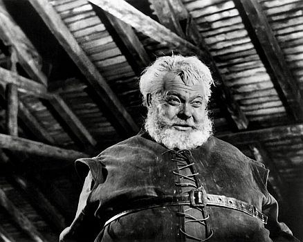 "Falstaff" (1965): Szenenfoto mit Orson Welles als Falstaff; mit freundlicher Genehmigung von "Pidax Film", welche die Produktion am 18. April 2024 auf DVD herausbrachte