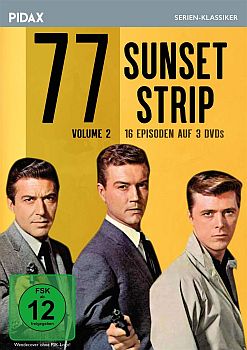 "77Sunset Strip": Abbildung DVD-Cover mit freundlicher Genehmigung von "Pidax Film", welche die legendre Krimiserie (Volume 13) Mitte Mai 2021 auf DVD herausbrachte.