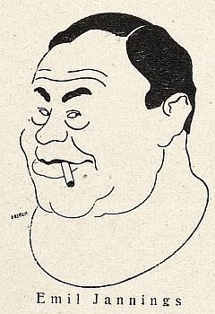 Portrait des Emil Jannings von Hans Rewald (1886  1944), verffentlicht in "Jugend"  Mnchner illustrierte Wochenschrift fr Kunst und Leben (Ausgabe Nr. 20/1929 (Mai 1929)); Quelle: Wikimedia Commons von "Heidelberger historische Bestnde" (digital); Lizenz: gemeinfrei