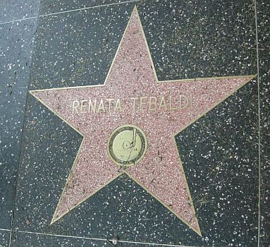 "Stern" f�r Renata Tebaldi�auf dem "Hollywood��Walk�of�Fame"; Urheber des Fotos; Wikimedia User Sailko; Lizenz: CC BY-SA 3.0; Quelle: Wikimedia Commons