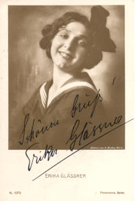 Erika Glässner vor 1929; Urheber bzw. Nutzungsrechtinhaber: Alexander Binder (18881929); Quelle: www.cyranos.ch