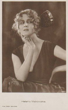 Helena Makowska vor 1929; Urheber: Alexander Binder (18881929); Quelle: www.cyranos.ch; Ross-Karte Nr. 489/1; Lizenz: gemeinfrei