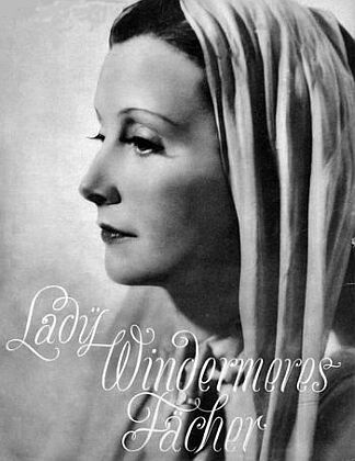 Lil Dagover als Mrs. Erlynne in Lady Windermeres Fcher, einer Literaturverfilmung aus dem Jahre 1935; Foto mit freundlicher Genehmigung der Friedrich-Wilhelm-Murnau-Stiftung