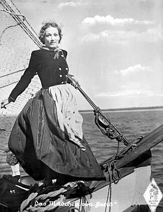Brigitte Horney als Patricia in "Das Mädchen von Fanö", einem Liebesfilm aus dem Jahre 1940; Foto: Friedrich-Wilhelm-Murnau-Stiftung