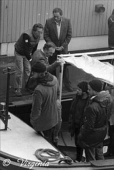 Gene Hackman bei den Dreharbeiten zu "Target- Zielscheibe" (Bild 1)