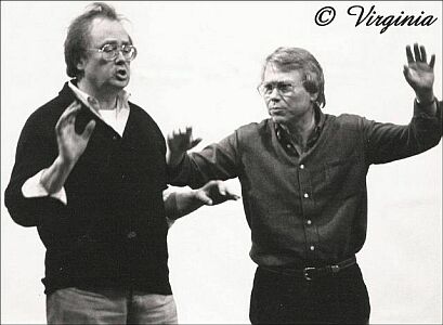 Ren Kollo 1987 bei Proben mit dem Opernregisseur Harry Kupfer; Copyright VirginiaShue