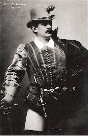 Jean de Reszke 1891 als Romeo in "Romeo und Julia" von Charles Gounod; Urheber: Unbekannt; Quelle: Wikimedia Commons von www.cantabile-subito.de