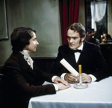 Heinrich Heine (Christoph Bantzer und Carl Ludwig Börne (Hans-Michael Rehberg); Szenenfoto zur Verfügung gestellt von "Pidax Film"